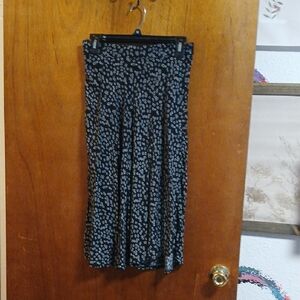 SHEIN Black and White Floral Skirt